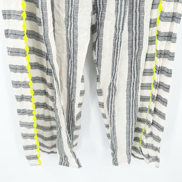 Z&L Womens Boho Beachy Tassel Drawstring Striped Pull On Wide Leg Pants Size‎ M - Picture 3 of 10